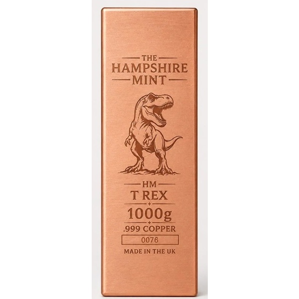 (image for) 1 Kilo Copper Bar - T-Rex