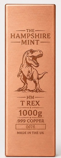 (image for) 1 Kilo Copper Bar - T-Rex