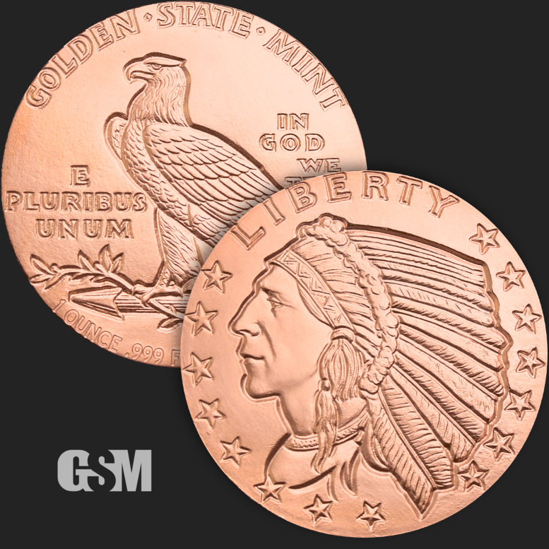(image for) 1oz Copper Round - INDIAN HEAD