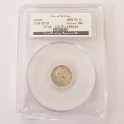 1836 William IV GROAT - CGS EF 65