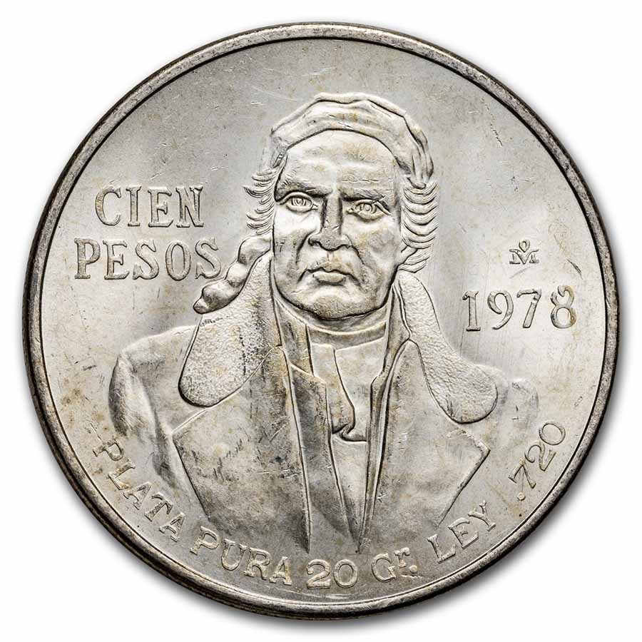 1978 Mexico Silver 100 Pesos (image for) 1978 Mexico Silver 100 Pesos