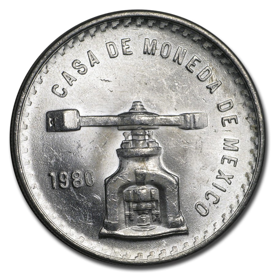 (image for) 1980 Mexico 1oz Silver Onza - Balance Scale