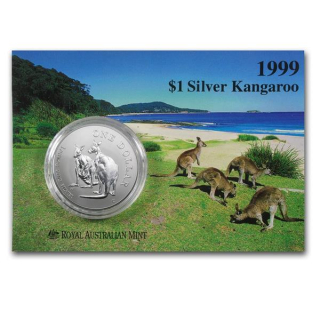 (image for) 1999 Silver 1oz KANGAROO (Display Card)
