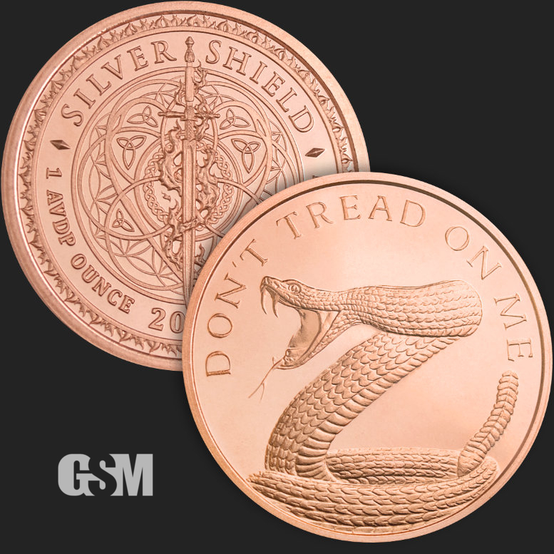 (image for) 1oz Copper Round - Don’t Tread On Me Snake
