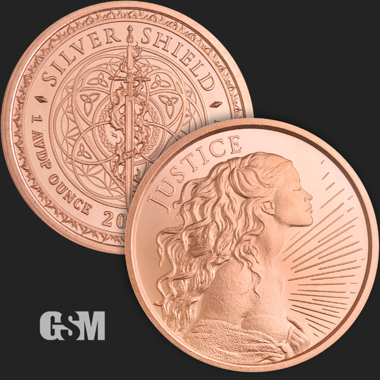 (image for) 1oz Copper Round - JUSTICE