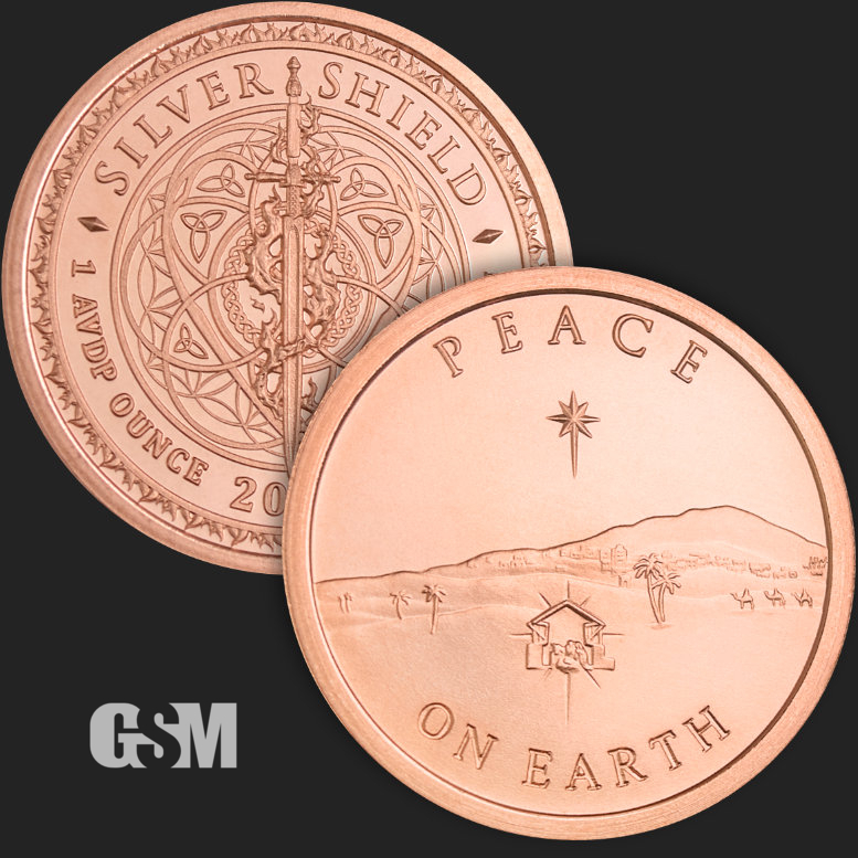 (image for) 1oz Copper Round - PEACE