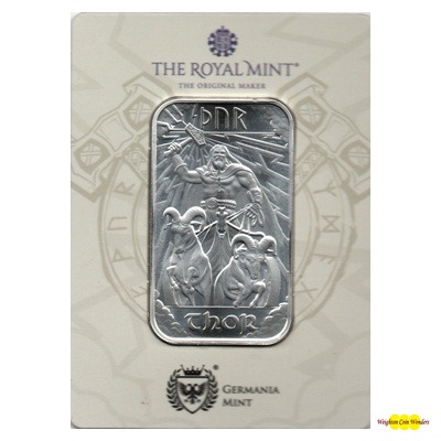 (image for) 1oz Silver Bar - THE NORSE GODS - THOR