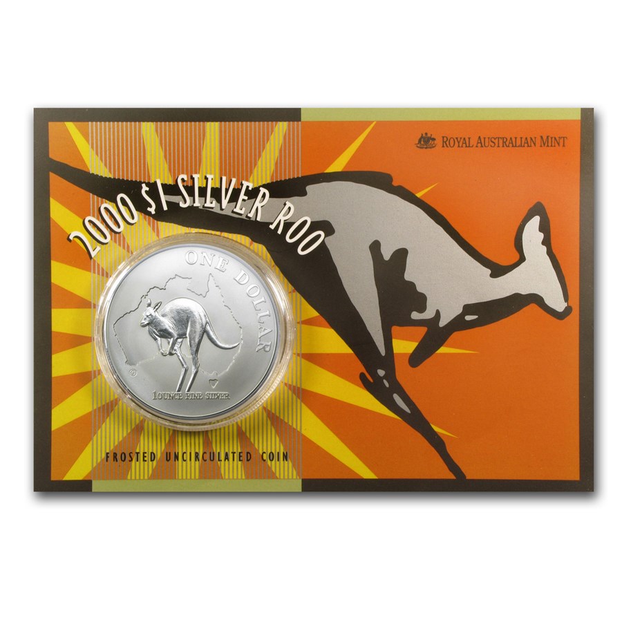 2000 Silver 1oz KANGAROO (Display Card) (image for) 2000 Silver 1oz KANGAROO (Display Card)