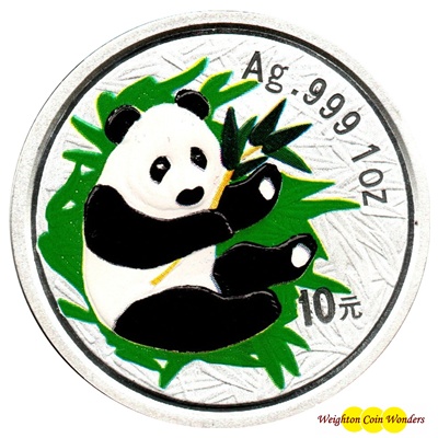(image for) 2000 1oz Silver PANDA - Colour Highlighted