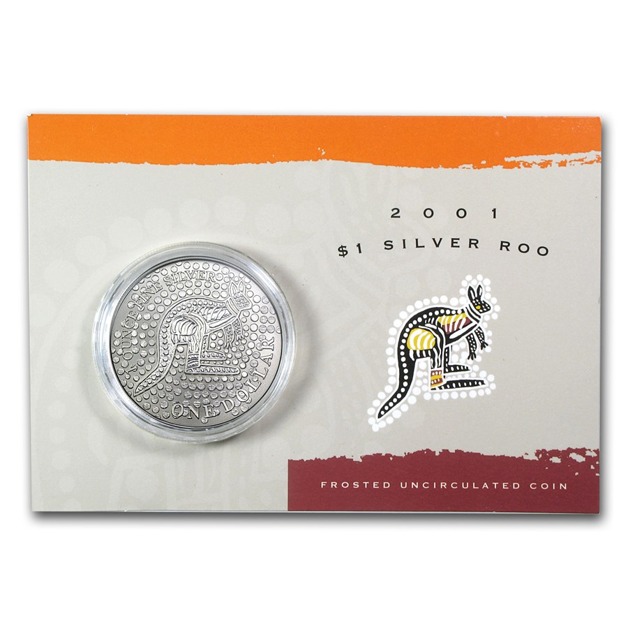 (image for) 2001 Silver 1oz KANGAROO (Display Card)
