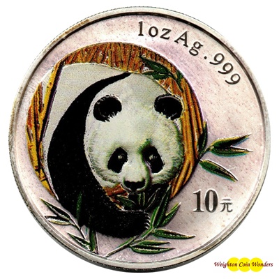 2003 1oz Silver PANDA - Colour Highlighted (image for) 2003 1oz Silver PANDA - Colour Highlighted
