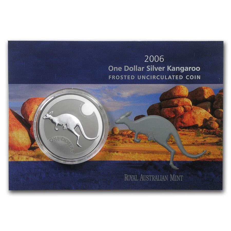 2006 1oz Silver KANGAROO (Display Card) (image for) 2006 1oz Silver KANGAROO (Display Card)