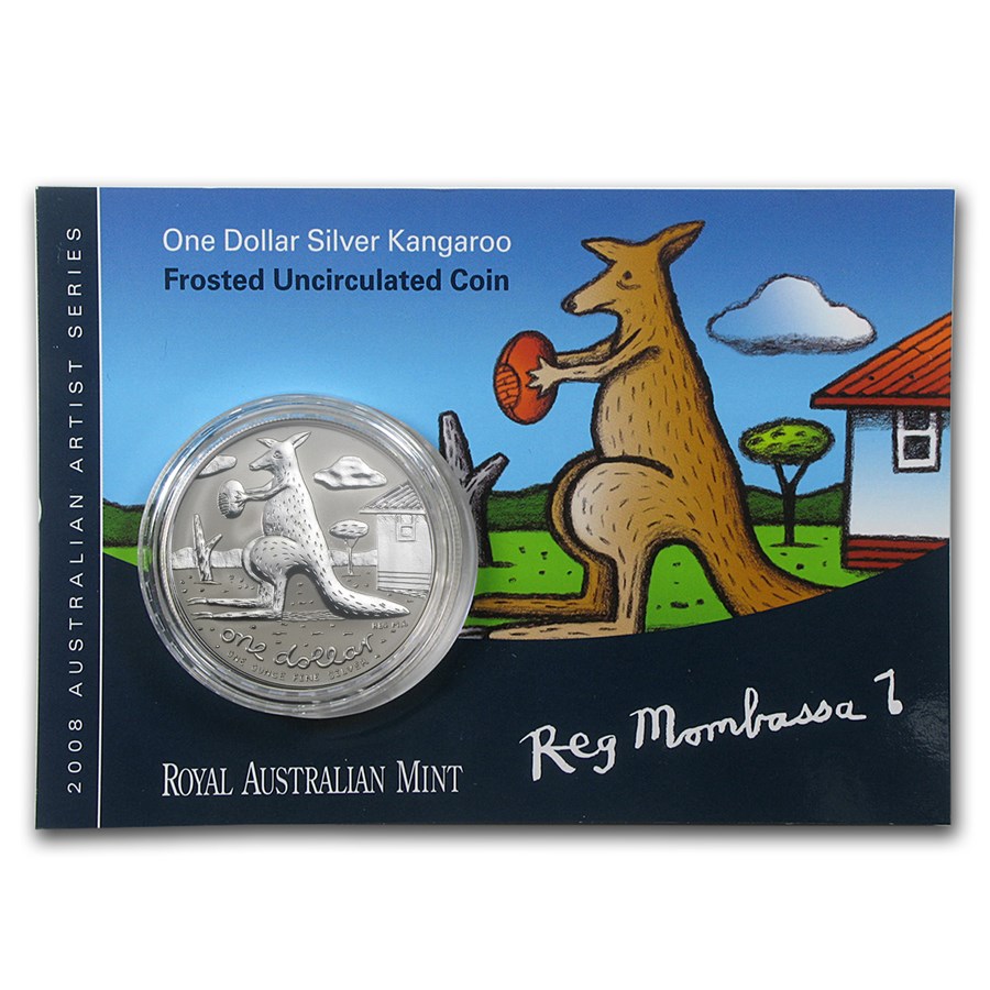 2008 1oz Silver KANGAROO - Famous Artist Series (Display Card) (image for) 2008 1oz Silver KANGAROO - Famous Artist Series (Display Card)