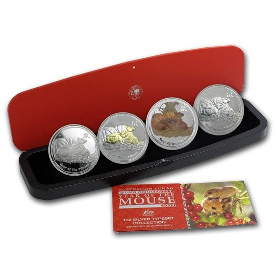 (image for) 2008 Silver Lunar YEAR OF THE MOUSE Typeset Collection