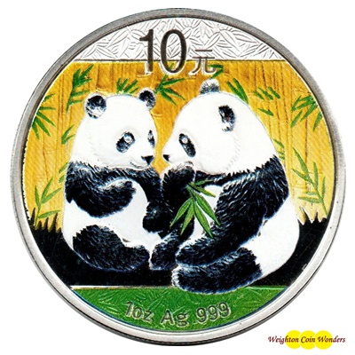 2009 1oz Silver PANDA - Colour Highlighted (image for) 2009 1oz Silver PANDA - Colour Highlighted