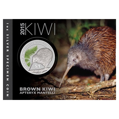(image for) 2015 1oz Silver KIWI Coin - 'GLOW IN DARK'