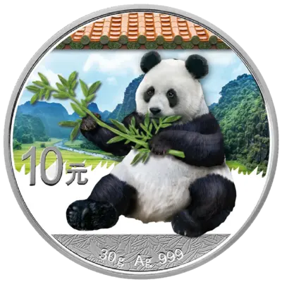 2017 30g Silver PANDA - Colour Highlighted (image for) 2017 30g Silver PANDA - Colour Highlighted