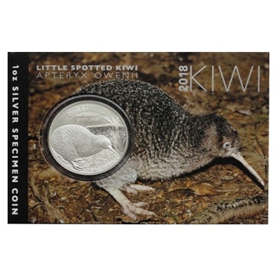 (image for) 2018 Kiwi Silver Coin - Little Spotted Kiwi - Blister Pack