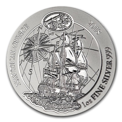 (image for) 2018 Rwanda 1oz Silver Nautical Ounce Series - HMS ENDEAVOUR