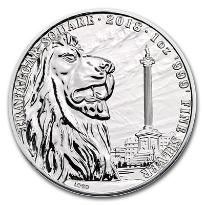 (image for) 2018 1oz Silver Coin - Landmarks of Britain - TRAFALGAR SQUARE
