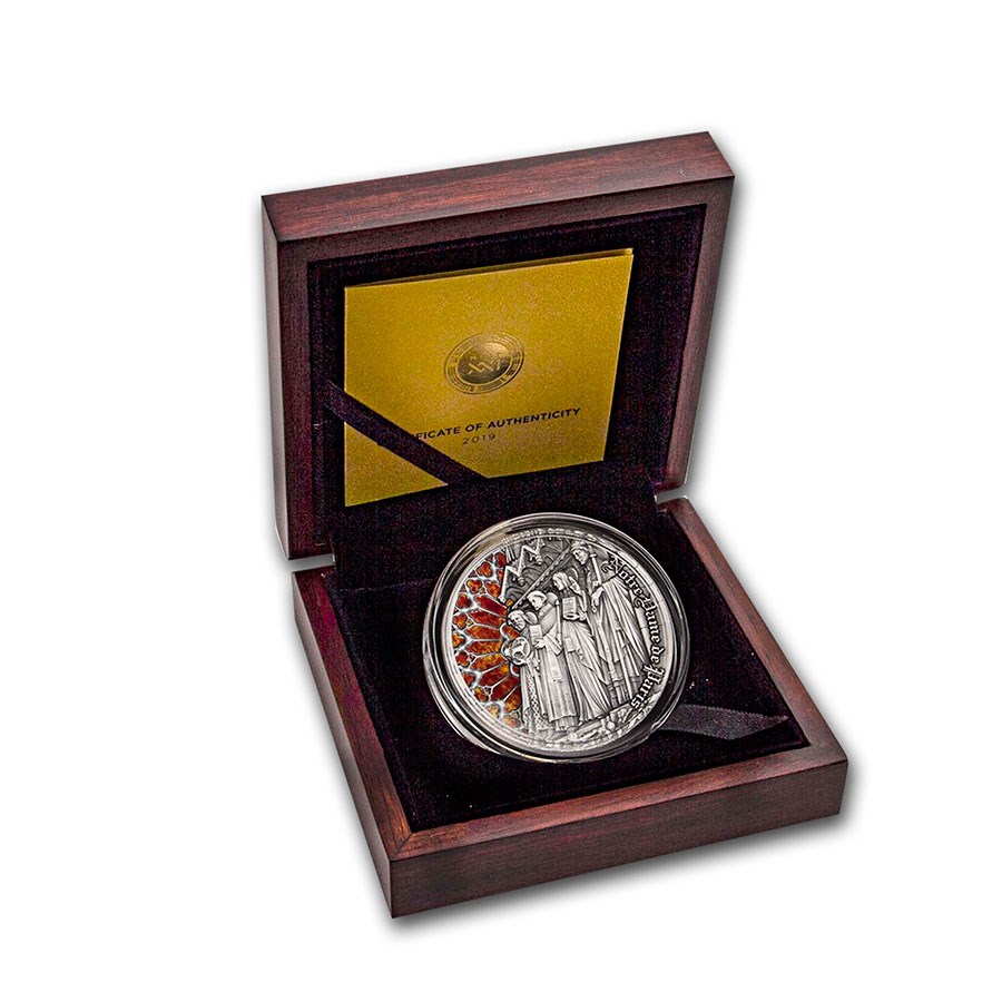 (image for) 2019 Cameroon 2oz Silver Antique Finish Coin - NOTRE-DAME DE PARIS