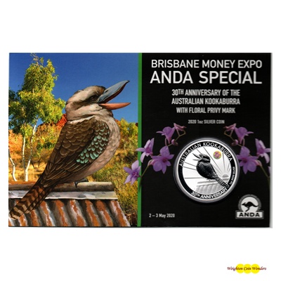 (image for) 2020 1oz Silver Kookaburra - Brisbane Money Expo ANDA SPECIAL