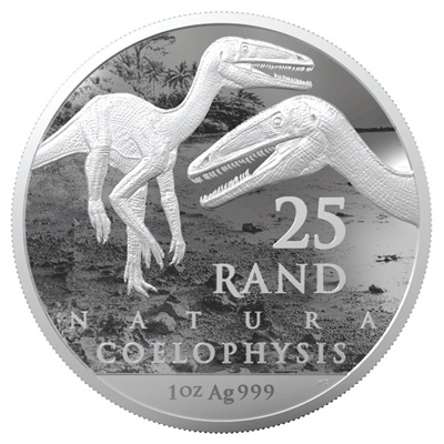 (image for) 2020 South Africa 1oz Silver Natura Dinosaur - COELOPHYSIS