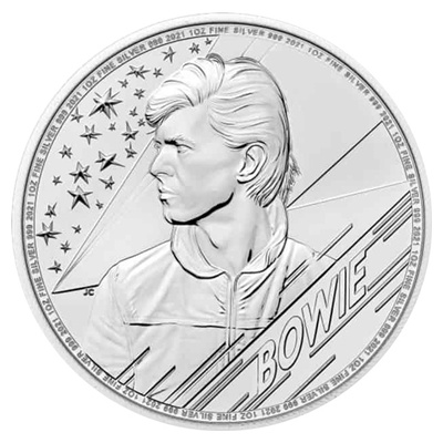 (image for) 2021 1oz Silver Coin - Music Legends: DAVID BOWIE