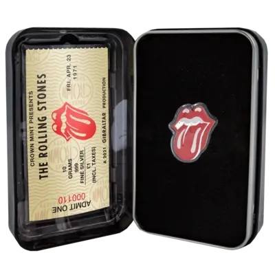 (image for) 2021 10g Silver Proof Coloured Coin - THE ROLLING STONES™ - TONGUE & LIPS™