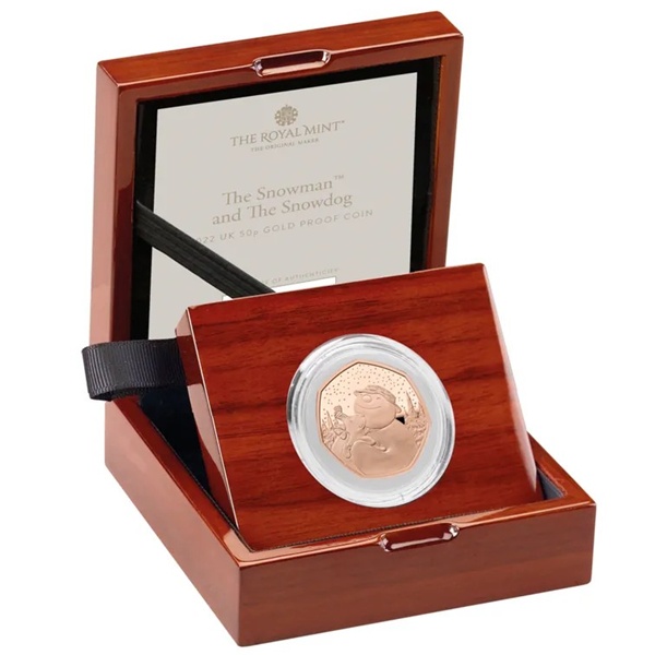 (image for) 2022 Gold Proof 50p - Snowman and the Snowdog