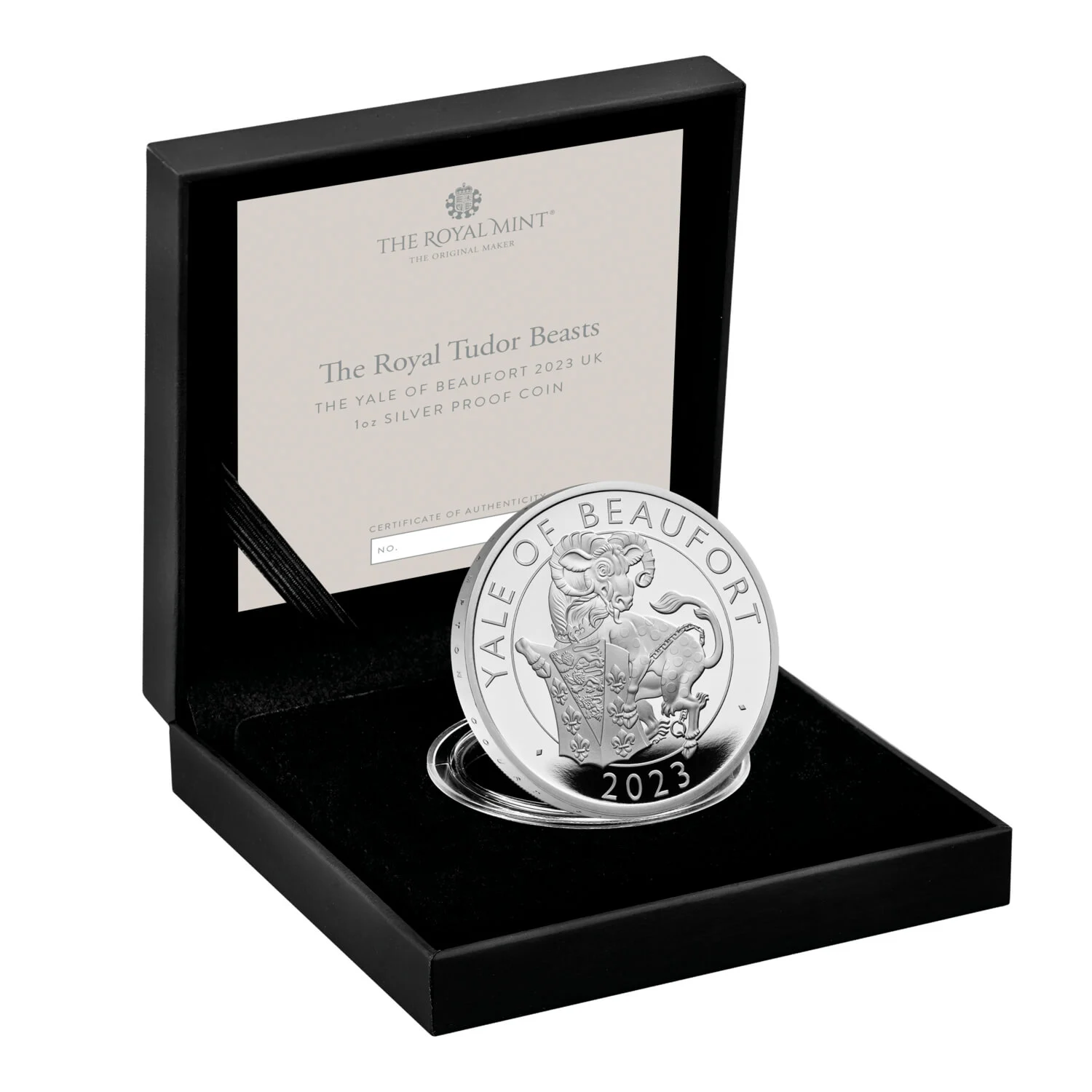 (image for) 2023 1oz Silver Proof Coin - Royal Tudor Beasts - THE YALE OF BEAUFORT
