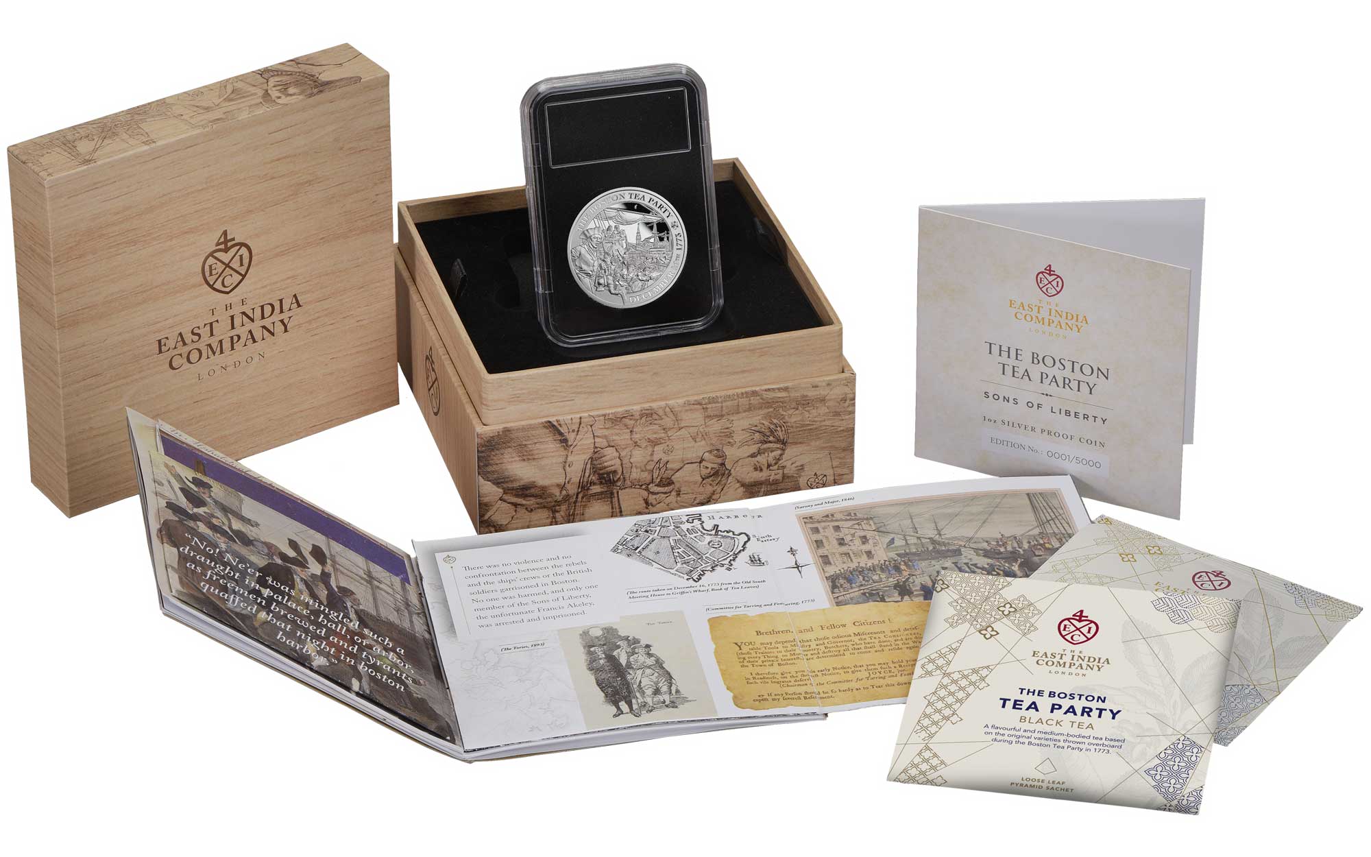 (image for) 2023 St Helena 1oz Silver Proof - BOSTON TEA PARTY