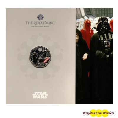 (image for) 2023 BU 50p Coin Pack - Star Wars - Darth Vader & Emperor Palpatine - COLOURED
