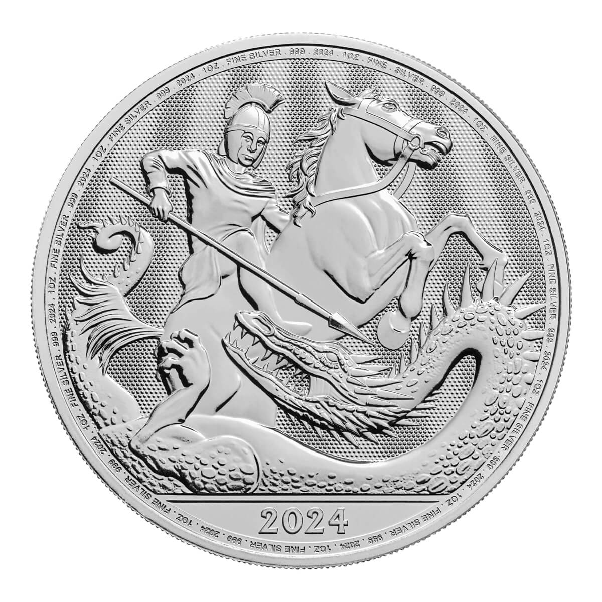 (image for) 2024 1oz Silver - St George and the Dragon Coin