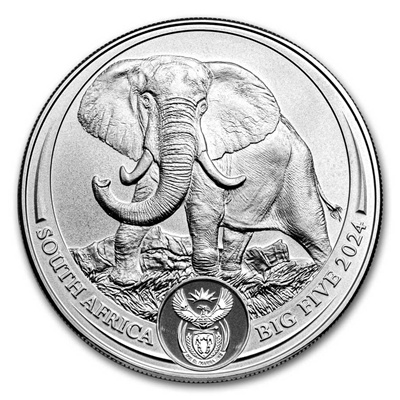 (image for) 2024 1oz Silver Coin - Big Five Series III - ELEPHANT