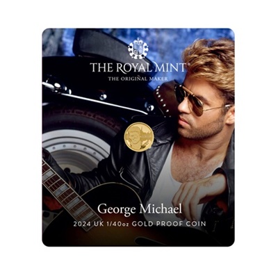 (image for) 2024 UK 1/40oz Gold Proof Coin - Music Legends - GEORGE MICHAEL