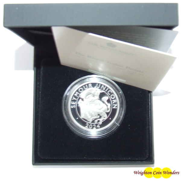 (image for) 2024 1oz Silver Proof Coin - Royal Tudor Beasts - THE SEYMOUR UNICORN