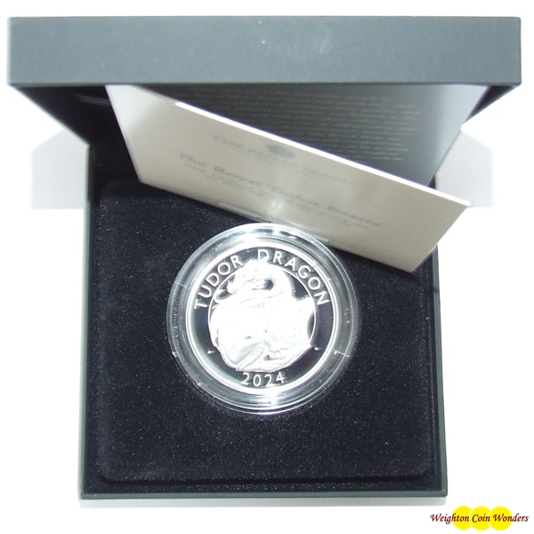 (image for) 2024 1oz Silver Proof Coin - Royal Tudor Beasts - THE TUDOR DRAGON