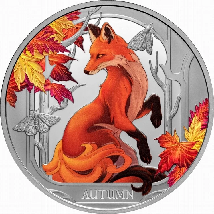 (image for) 2024 1oz Silver Proof Coloured - Seasons Series – AUTUMN FOX