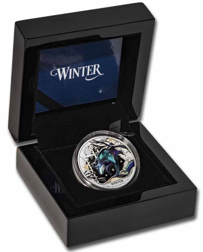 (image for) 2025 Niue 1oz Silver Proof Coloured Coin - SEASONS SERIES - WINTER