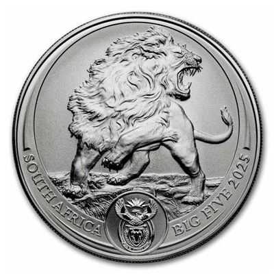 (image for) 2025 1oz Silver Coin - Big Five Series III - LION
