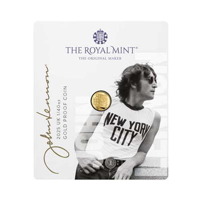 (image for) 2025 UK 1/40oz Gold Proof Coin - Music Legends - JOHN LENNON