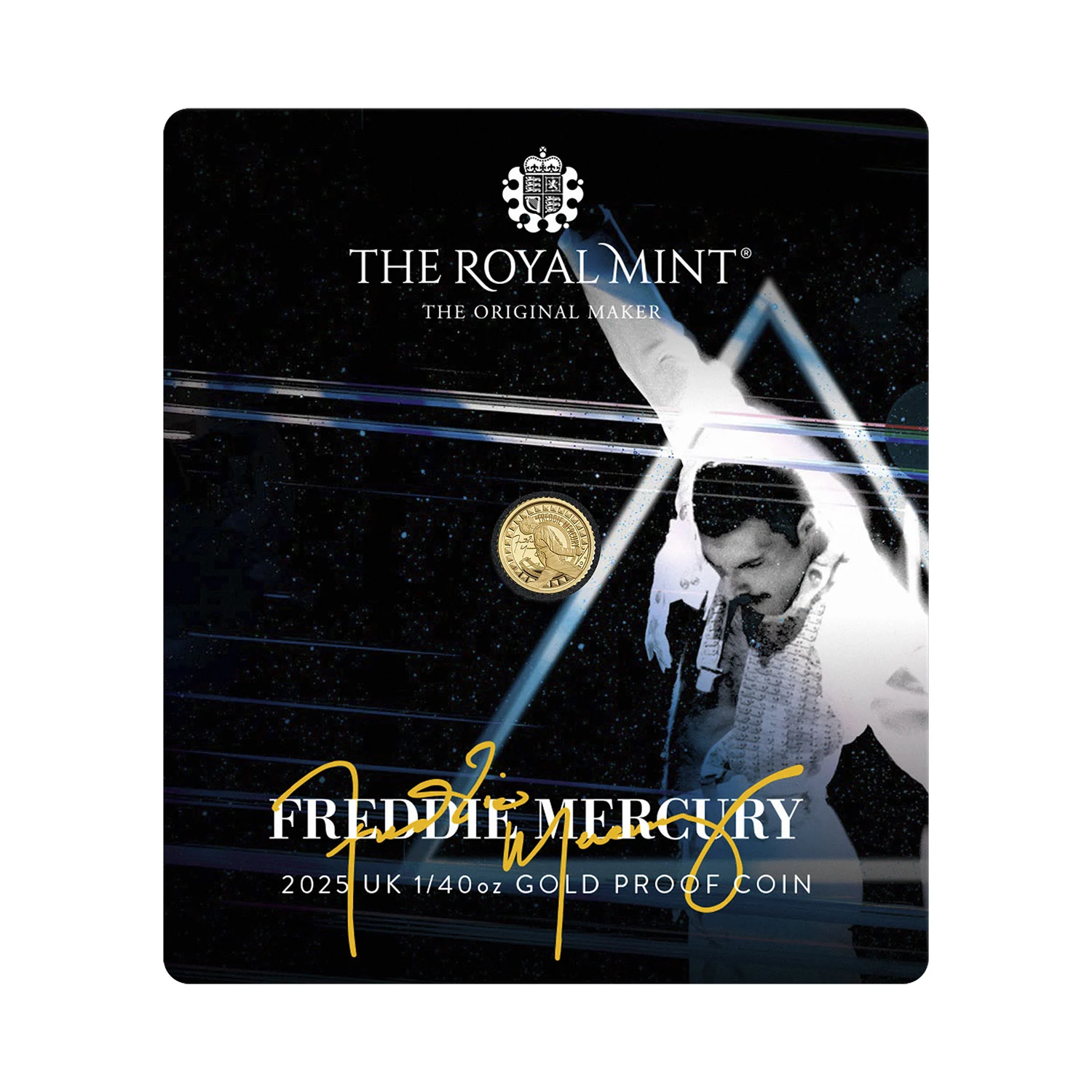 (image for) 2025 UK 1/40oz Gold Proof Coin - Music Legends - FREDDIE MERCURY