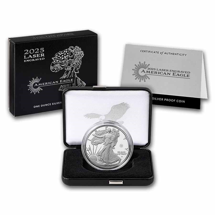 (image for) 2025 (w) 1oz Laser Engraved Silver Proof EAGLE