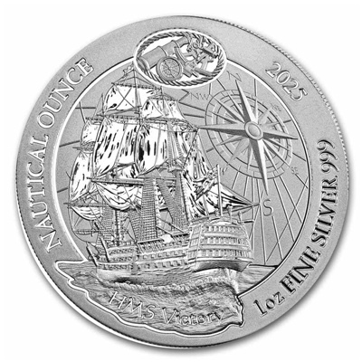 (image for) 2025 Rwanda 1oz Silver Nautical Ounce Series - HMS VICTORY
