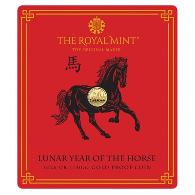 (image for) 2026 1/40oz Gold Proof Coin - LUNAR YEAR OF THE HORSE