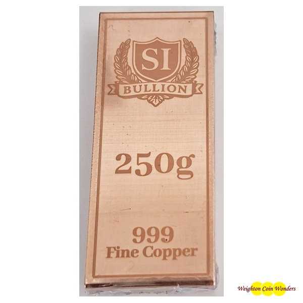 250g Copper Bar - S&I Bullion (image for) 250g Copper Bar - S&I Bullion