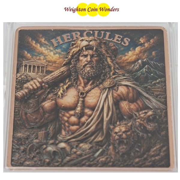 5oz Copper Bar - Mythology Series - HERCULES (image for) 5oz Copper Bar - Mythology Series - HERCULES
