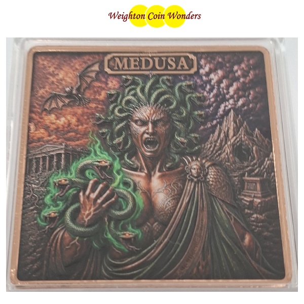 (image for) 5oz Copper Bar - Mythology Series - MEDUSA