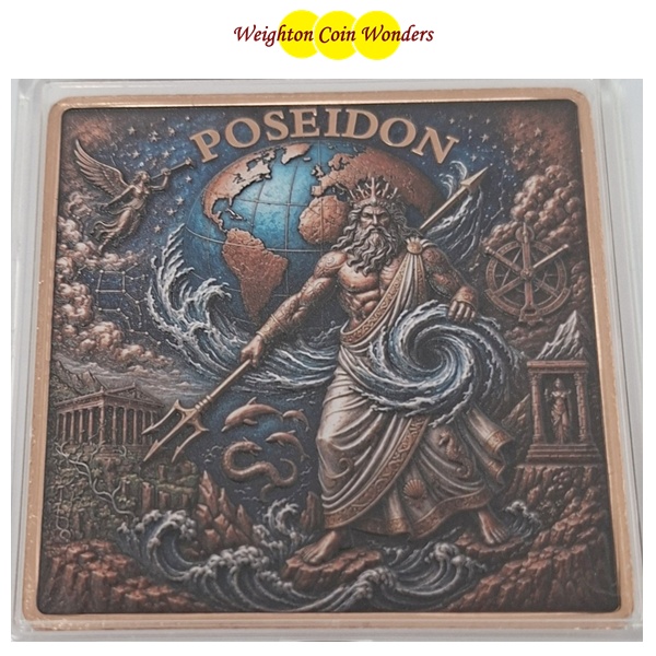(image for) 5oz Copper Bar - Mythology Series - POSEIDEN